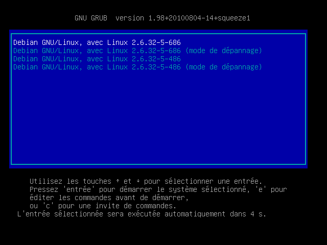 premier boot: grub